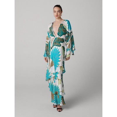Diane Von Furstenberg Silk Christine Dress Marlene Batik Giant Ivory Size M NWT 