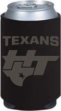 Houston Texans 2-Pack Black Tonal CAN Beverage Insulator Neoprene Holder...