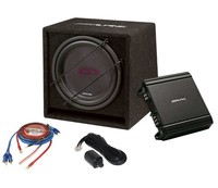 Alpine SBG-30KIT VerstäRker + Bassreflex SubwoofergehäUse + Kabelset