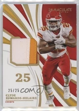 2021 Panini Immaculate Numbers Memorabilia /25 Clyde Edwards-Helaire #INM-CEH