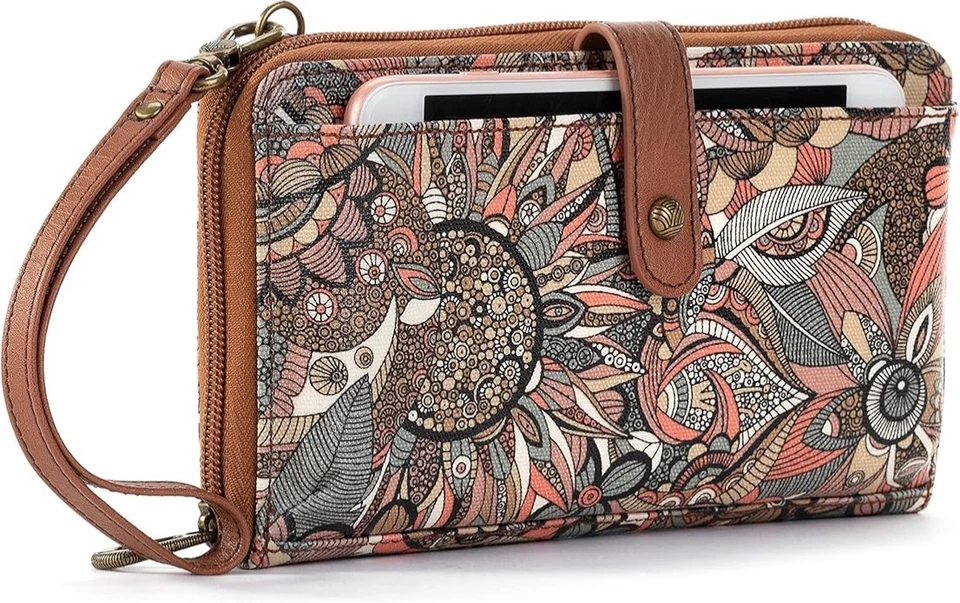 Cartera/muñequera para teléfono inteligente Sakroots Artist Circle con correa bandolera Foto 3 de 4