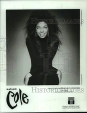 1989 Press Photo Nat King Cole's daughter and singer Natalie Cole - lrp16222
