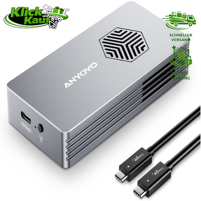 ANYOYO 40Gbps M.2 NVMe SSD Gehäuse mit Lüfter