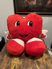 Valentines Large Heart Dan Dee Plush Stuffed Red Heart Love Anniversary 24