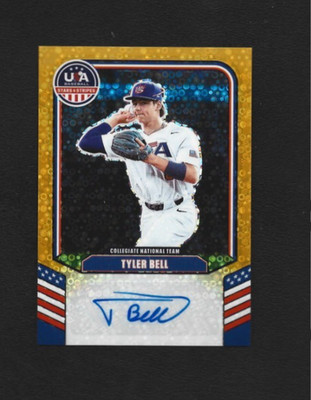 2026 Panini USA Baseball Stars & Stripes Tyler Bell Gold Disco Prizm Auto /10