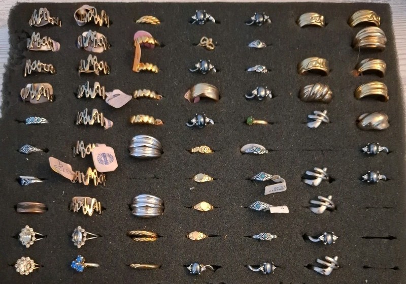Vintage RING LOT OF 66 PCS. Untested.