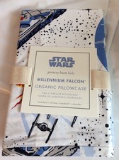 Disney Pottery Barn star wars Holiday PILLOWCASE boy kid superhero jedi ]