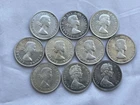 Lot of 10 -  CANADIAN SILVER DOLLARS 1953 - 1966