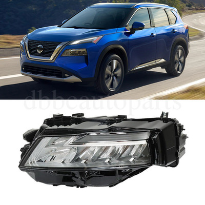 Left Headlights Driver Side For 2021 2022 2023 Nissan Rogue LED Headlamps Chrome