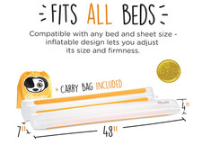 THE SHRUNKS Bed Guard 2 Pack Inflatable Toddler Child Protector Security & Bag