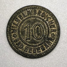 1914-1924 Germany Bad Neurnahr 10 Pfennigs Notgeld Men05#18397.3 Men18#23019.3