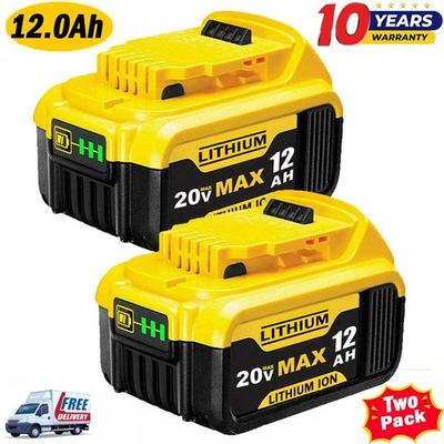 #ad HOT For DeWalt 20 Volt Max XR 8.0AH Pack Lithium Ion Battery DCB206 2 DCB200 2 $208.57