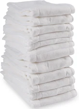 12 Pc Prefold Cloth Diapers Premium Cotton 3 Ply Washable Baby Toddler 10-35 Lbs