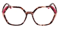 Marciano By Guess GM0389 074 Pink Havana Plastic Eyeglasses Frame 55-17-140 GM