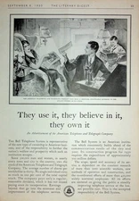 Original 1930 Vintage Telephone Ad: Bell System Telephone & Telegraph