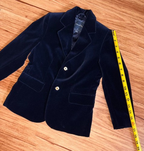 Papo d' Anjo by Oscar de la Renta Boy's Blue Lined Wool Blazer Sports Jacket 5Y - Picture 7 of 12