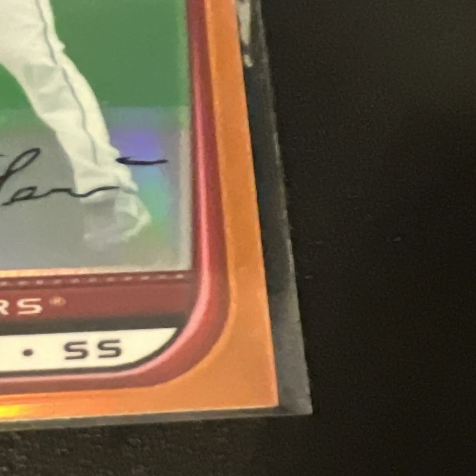 2008 Bowman Chrome Edgar Renteria #169 Orange Refractor Auto 12/25 - Image 3 of 4