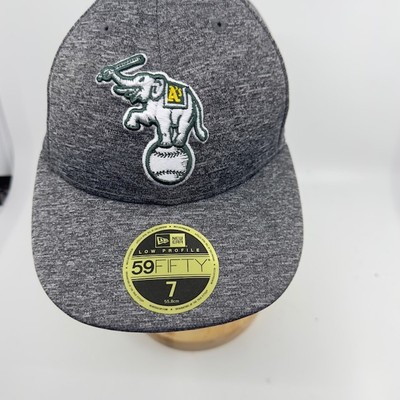 NEW New Era 59Fifty Oakland Athletics Baseball Cap Low Profile Gray Mens M 