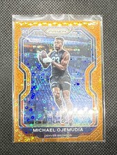 Michael Ojemudia Orange Disco Prizm Rookie Card 2020 Prizm Football. rookie card picture