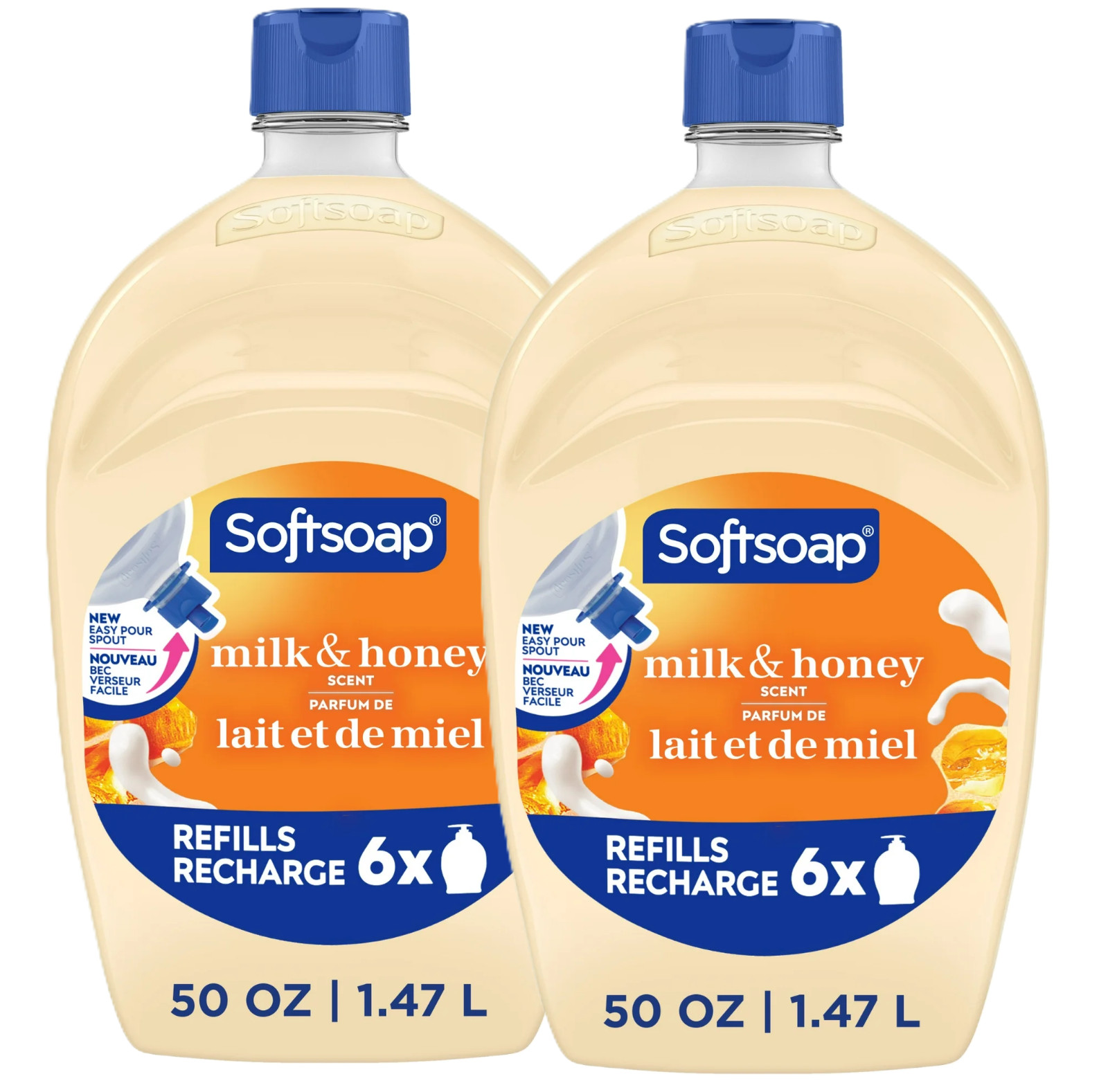 Softsoap Moisturizing Liquid Hand Soap Refill, Milk & Golden Honey Scent, 100 oz