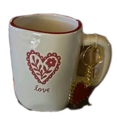 NWT Rae Dunn Love With Heart Keychain Mug