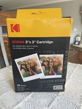 NEW Kodak 3 x 3 Instant Print Cartridge Mini Shot Sheets 30 Sheets , Open Box