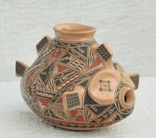 Mata Ortiz pottery Figurine "Fish" By Rodolfo Gutierrez "Excellent Cond" Signed