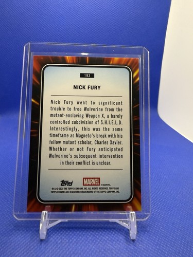 Nick Fury 2025 Topps Chrome Marvel #193 - Picture 2 of 2