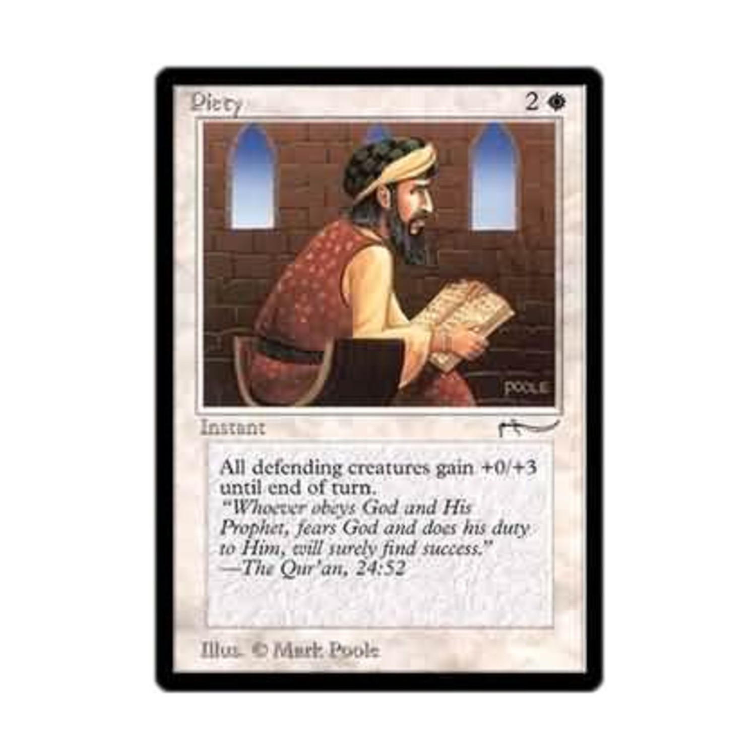 WOTC MtG Arabian Nights Piety - Light (C3) EX