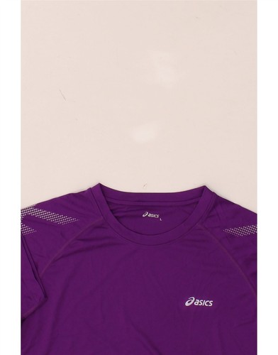 ASICS Womens T-Shirt Top UK 14 Large Purple Spotted Polyester CQ02 - Picture 3 of 3