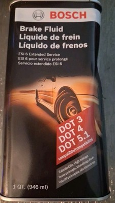 Bosch ESI6-32N Brake Fluid Direct Replacement for DOT 3, DOT 4, and DOT 5.1 1Qt