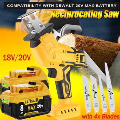 #ad #ad 6.0Ah Battery Cordless Reciprocating Saw For 20V DeWalt Battery With 4 Blades $26.89