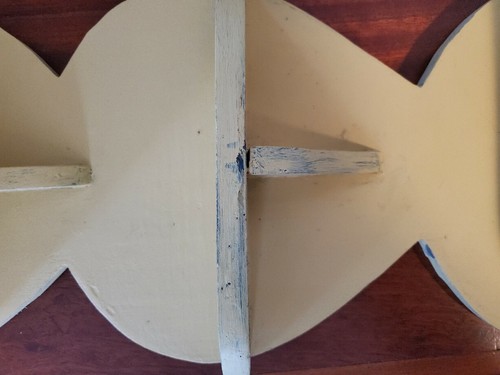 yellow mustard wall shelf heart 3 tier 28" X 9" - Picture 5 of 7