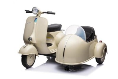 DUE EMME MOTO ELETTRICA 12 VOLT VESPA SIDECAR CREMA
