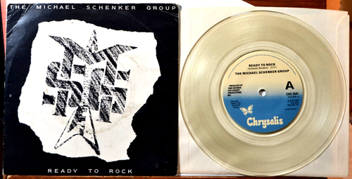 Michael Schenker Group Ready to Rock -Clear Colored Wax UK EX+ 45 7" Vinyl