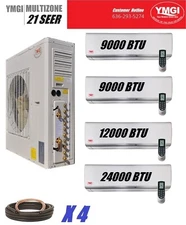 YMGI 54000 BTU 21 SEER 4 ZONE DUCTLESS SPLIT AIR CONDITIONER 9+9+12+24 H02