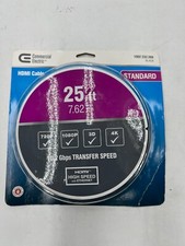 COMMERCIAL ELECTRIC 1002 233 269 HDMI Cable Black Thick Cable 25ft