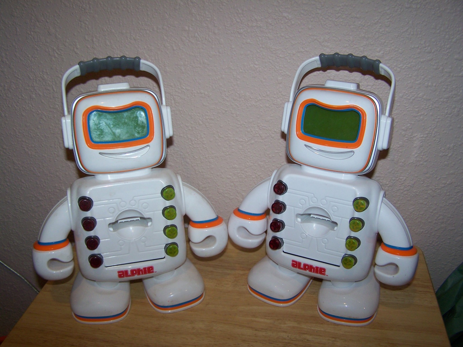 LOT OF 2 Alphie Electronic Talking Robot Learning Toy Playskool (ROBOT