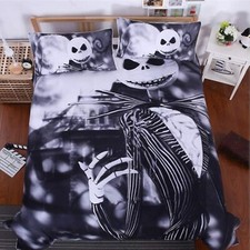 3D Nightmare Christmas Duvet Cover Sets, Jack Decor, 100 Microfiber Galaxy B...