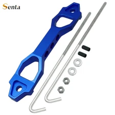 NEW BILLET ALUMINUM CAR BATTERY TIE DOWN MOUNT BRACKET BRACE BAR + J bolts