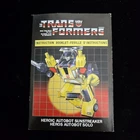 Canada Sunstreaker Instruction Booklet Manual 1984 Hasbro G1 Transformers