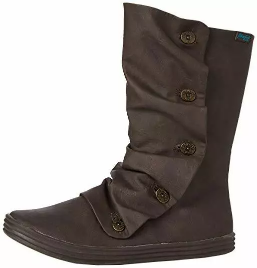 Women s Blowfish Malibu Rammish Brown Faux Leather Boots Size UK 3