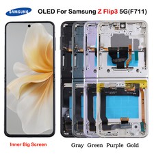 OLED For Samsung Galaxy Z Flip3 5G F711W LCD Display Screen Assembly Green Gold