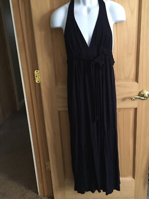 j crew tie waist halter dress J.Crew Women’s size 0 Halter Maxi Dress Navy Blue