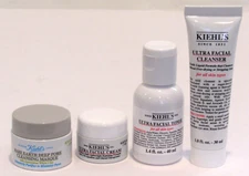 4 Kiehl's Set Ultra Facial Toner Cleanser Cream Rare Earth Deep Pore Masque