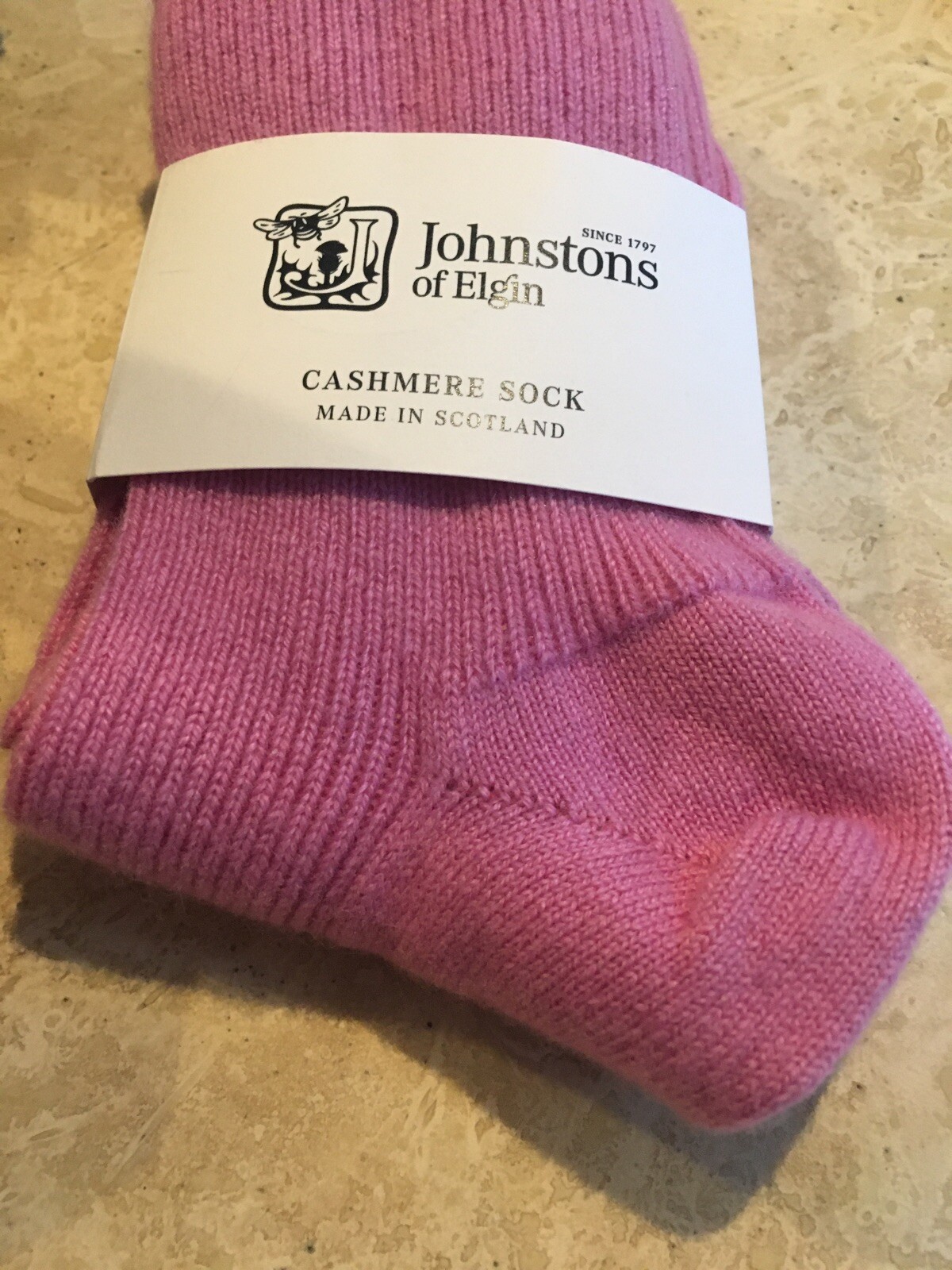 Johnstons Of Elgin Cashmere Socks New Purple Bright Pink Soft Cosy