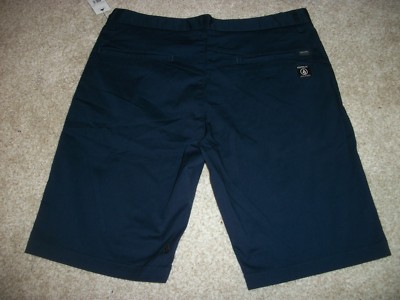 VOLCOM STONE New NWT Mens Casual Chino Frickin Shorts Blue Navy 863 Style Number