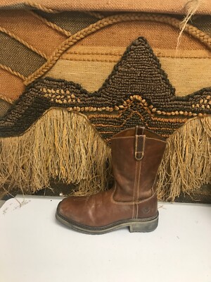 MENS DOUBLE H BROWN LEATHER WESTERN STEEL TOE BOOT SIZE 8.5  display picture 1