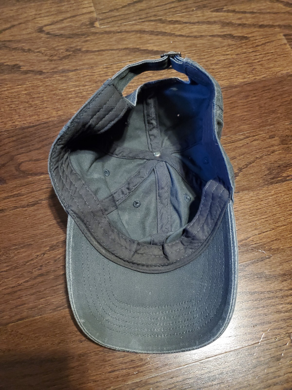 Solid Blank Denim Distressed  Gray Grey  Adjustab… - image 2