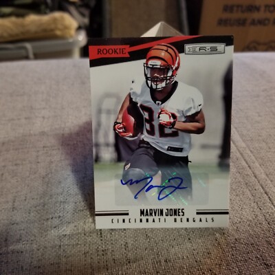 Autographed Marvin Jones 2012 Panini Rookies & Stars Auto Rookie Card #d /999